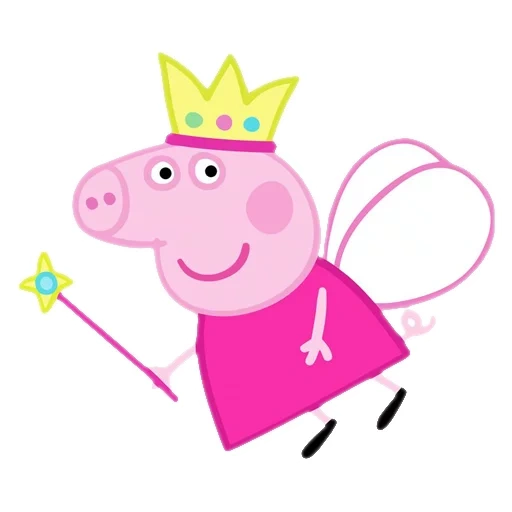 cerdo peppa, peppa peppa, fairy de cerdo, dibujos animados de cerdo peppa, peppa princesa peppa
