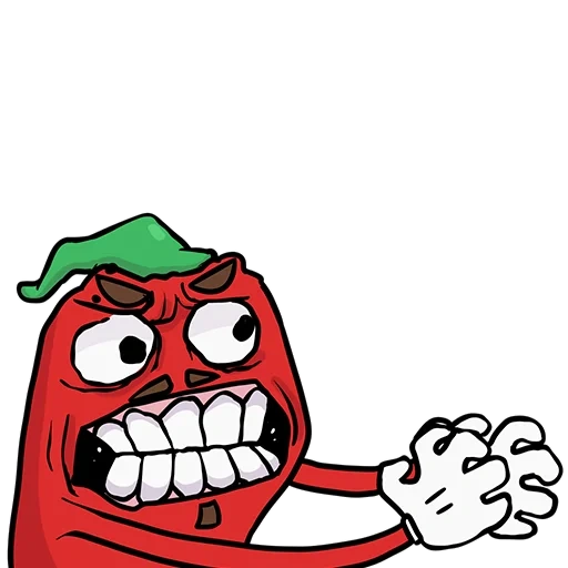 evil pepper, anger meme, edison pepper, chile pepper red