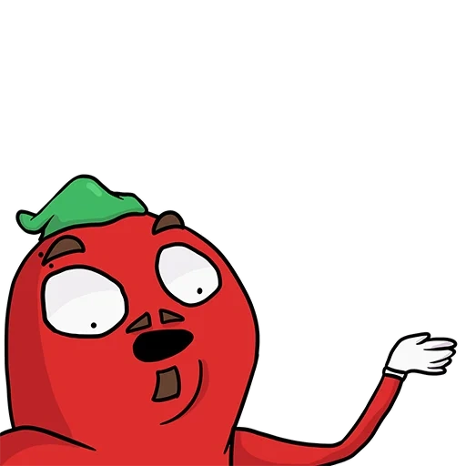 tomate, dibujo de pimienta, merrible tomate, la rana es un tomate