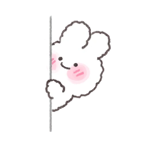 a toy, bt 21 rj, white clouds, cute cloud, the drawings are cute