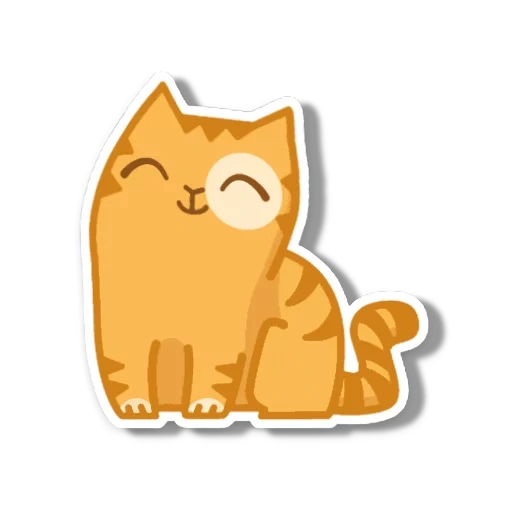 cat peach, sticker cat, cat peach sticker, stiker kucing, stiker kucing
