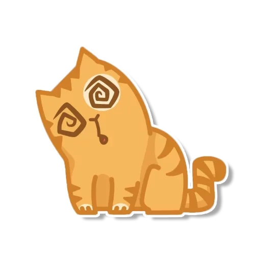stiker kucing persik, cat barsik sticker vk, cat peach, sticker cat, stiker spotti