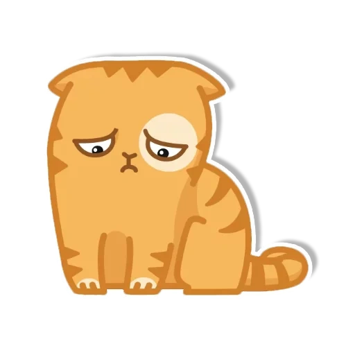 cat persik, dissatisfied sticker, stickers peach, cat peach vk, sticker cat