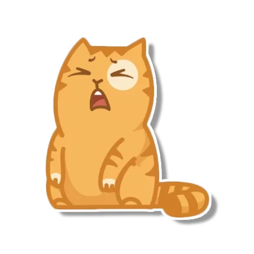 stiker kucing persik, kucing persik, stiker peach, cat barsik sticker, sticker cat