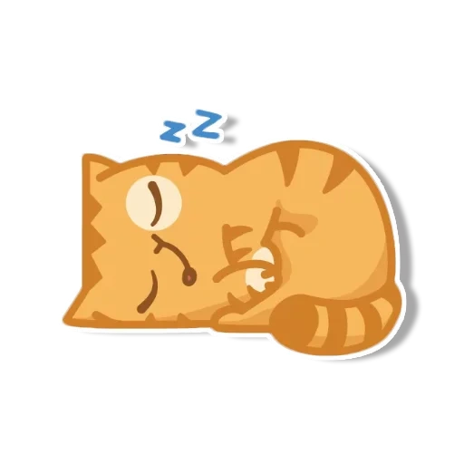 cat sticker, sticker cat persik, cat sleeps sticker, stickers telegrams dead inside persik, cat stickers