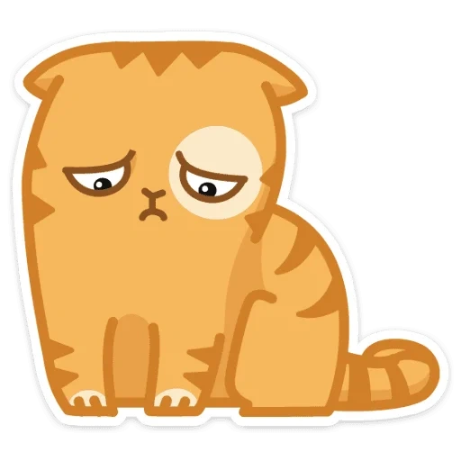 stickers persik, cote persik, set of stickers, dissatisfied sticker, sticker cat