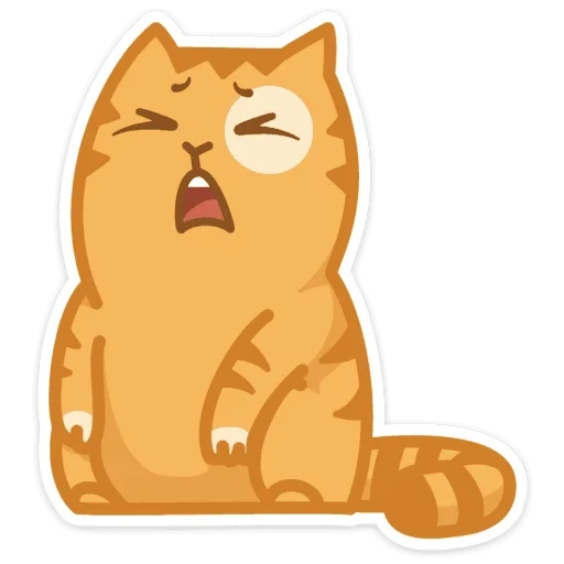 stiker kucing persik, kucing persik, stiker persik, cat barsik sticker, stiker vk peach