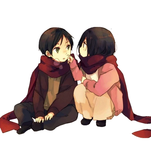 image, eren mikasa, ayano shintaro, eren mikasa rendre, attaque des titans eren mikas enfants