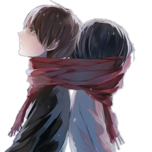 anime lovers, lovely cartoon, alan mikasa scarf, cute cartoon couple, mikasa ackerman 18