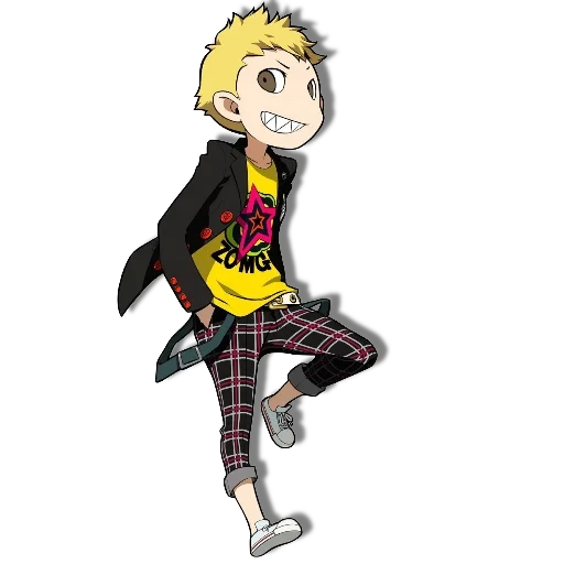 ryuji sakamoto sprite, ryuji sakamoto, persona 5, боруто чиби, рюджи персона 5