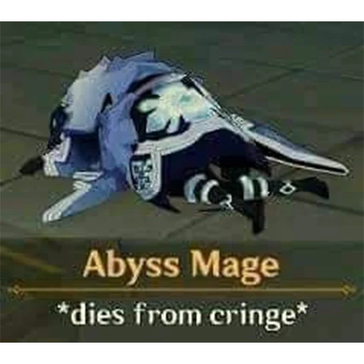 immagine dello schermo, muore dalla rabbia, è morto per ragdoll, abyss mage muore dalla rabbia, muore dal meme di rabbia genshin