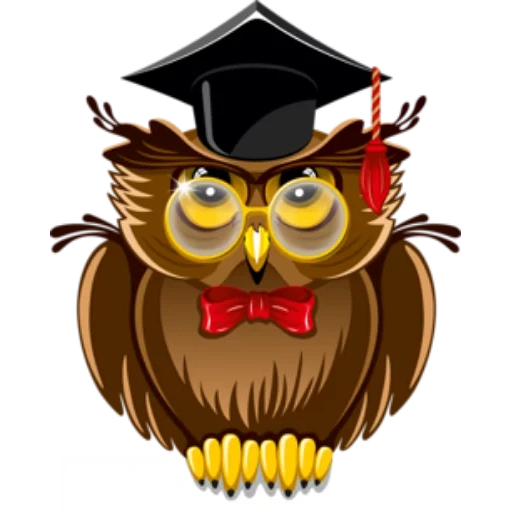 owl clipart, die akademische eule, die eule, geschicktes eulen-muster, intellektuelles lernen spiel