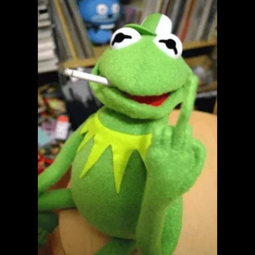 kermit, muppet show, komi frog, comet the frog, frog comey smoke