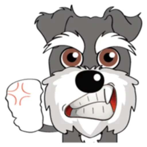 chien schnauzer, museau du chien, chiot tsvergshnauzer, dessins cool de chiens, muzle d'un wolf de dessin animé