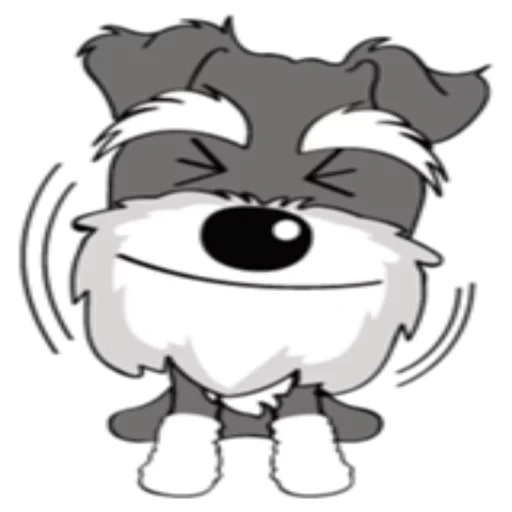 welpen, lovely dog, tiere niedlich, tiere und hunde, cartoon schnauzer