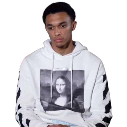 одежда, толстовка, худи off white mona lisa, кофта off white мона лиза, толстовка мужская принтом