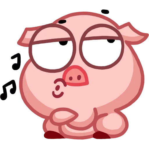 pig sticker, stickers with a pig vk, stickers vk pig vinka, stickers for telegrams, stickers