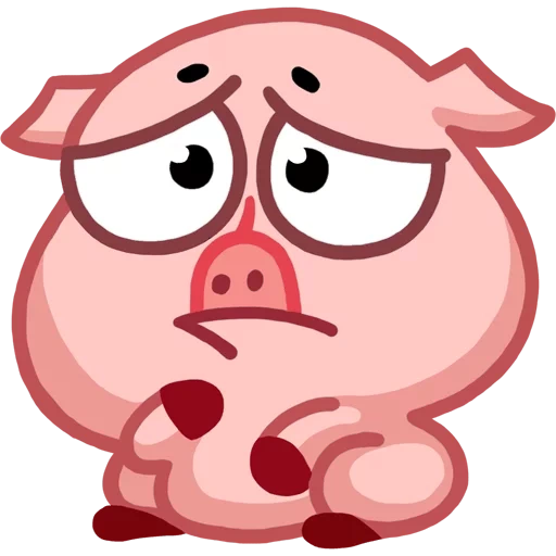 pegatina de cerdo, styker pig, vk cerdos de vinka, pig, cerdo triste
