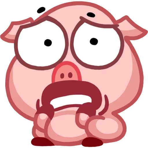 pig sticker, styker pig, joyeux cochon, styles vk vinki, sad pig