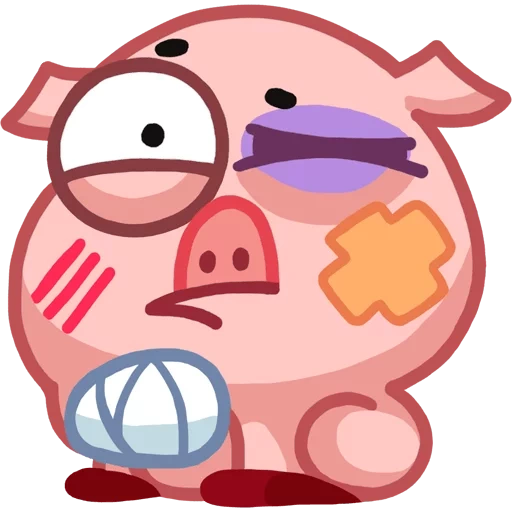 pig styker, pig, stickers, stickers vk vinka, stickers with a pig vk