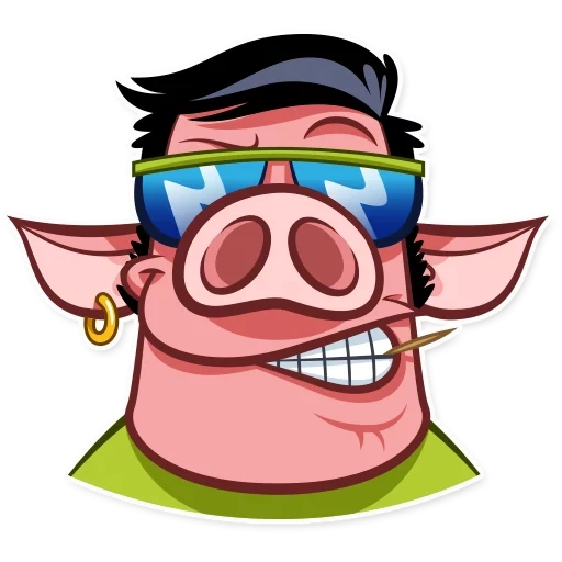 stiker babi petya, mr pig, styler pig, babi, babi petya