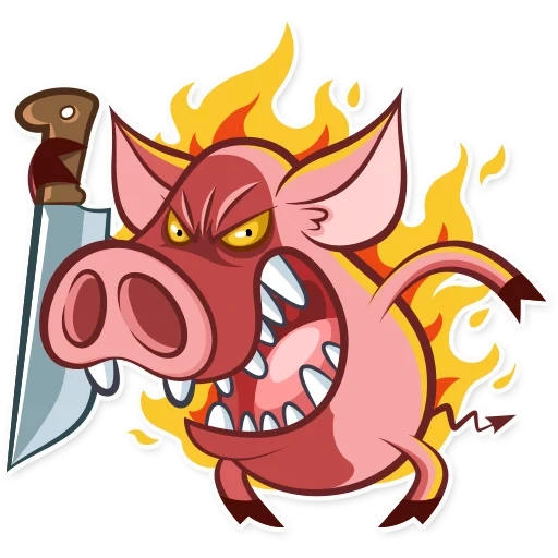 autocollants swine petya, pig styker, styler swin, evil pig, stickers wild boar