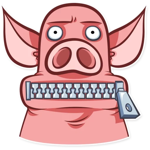 stickers swine petya, pig styker, styler pig, pig's face, honey cute wild boar stickers