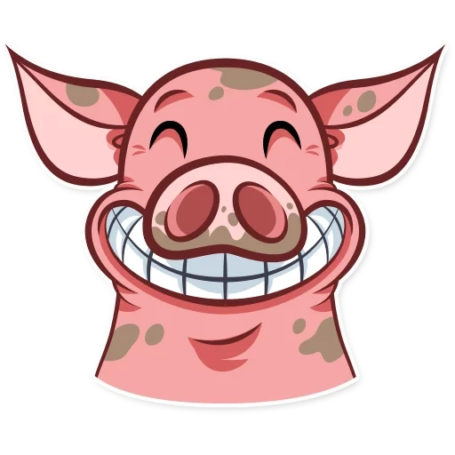 plomb d'autocollant, système swine petya, steak de porc, moupe du porc, visage de cochon