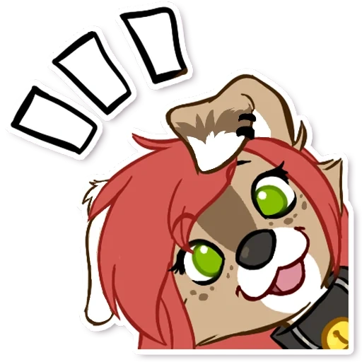 stickers, anime, character, furry art, chibi characters