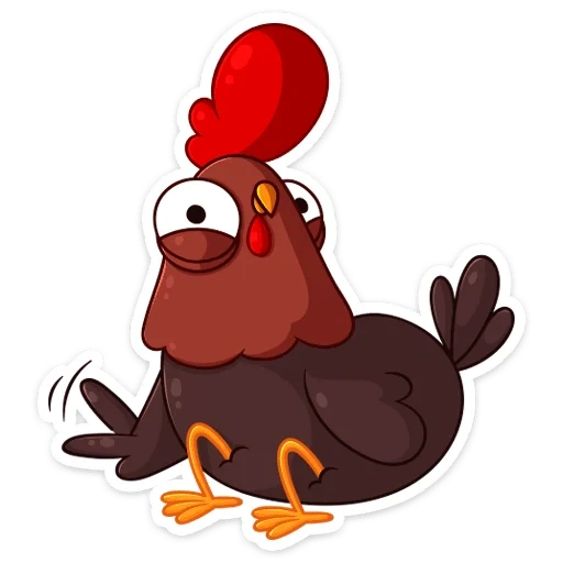 stiker petya petya, styker rooster, stiker dengan ayam, cockerel petya stiker di vk, karakter fiksi