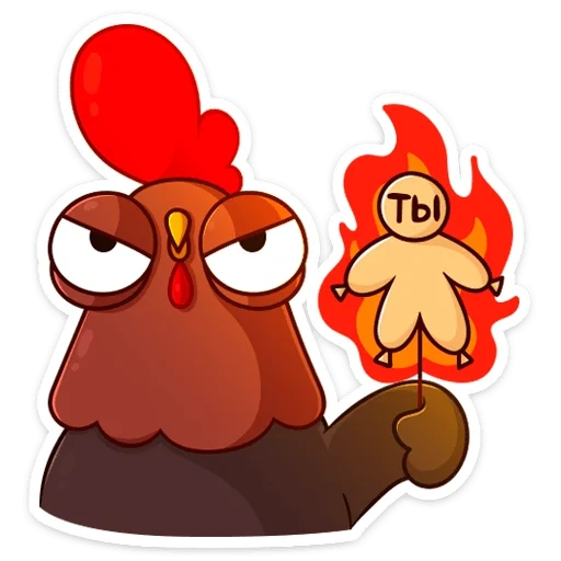 stiker petya petya, cockerel petya stiker di vk, stiker, burung ayam, ayam