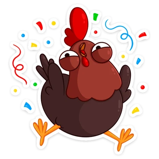 stiker petya petya, stiker dengan ayam jantan, stiker rooster, stiker, cockerel petya stiker di vk