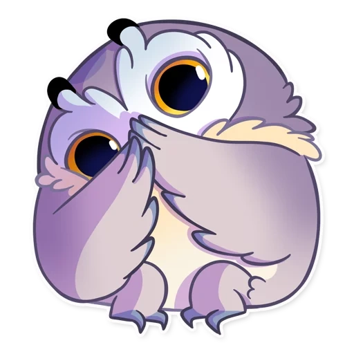 stiker burung hantu fil, stiker burung hantu violet, syva sticker, ilustrasi burung hantu, dewan menggambar