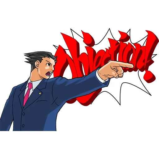 ace attorney, mr objection von, objection ace attorney, ace attorney phoenix objection, ace attorney phoenix protest