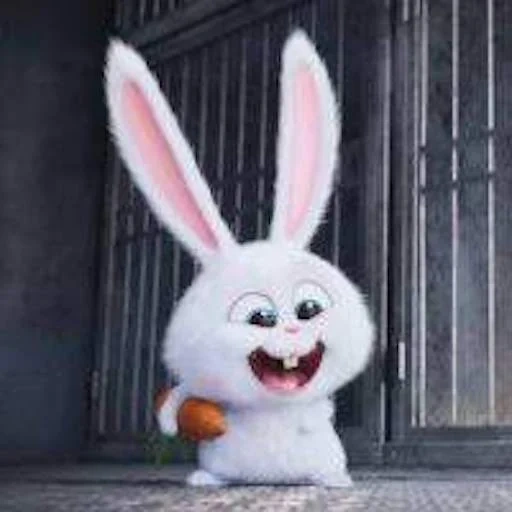 rabbit irritado, coelho da bola de neve, little life of pets rabbit, vida secreta de animais de estimação 1 coelho, vida secreta de animais de estimação hare snowball