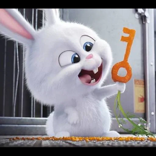 rabbit irritado, bola de neve de coelho, a vida secreta dos animais de estimação, little life of pets rabbit, última vida de animais de estimação snowball