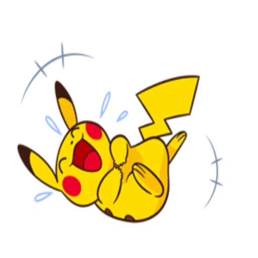 pikachu, pikachu deb, stiker pikachi, pikachu terbang, chibi pokemons pikachu