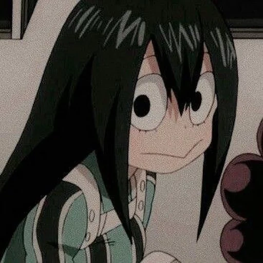 tsuyu asui, menggambar, i shit screenshot, asui shui, akademi heroik saya