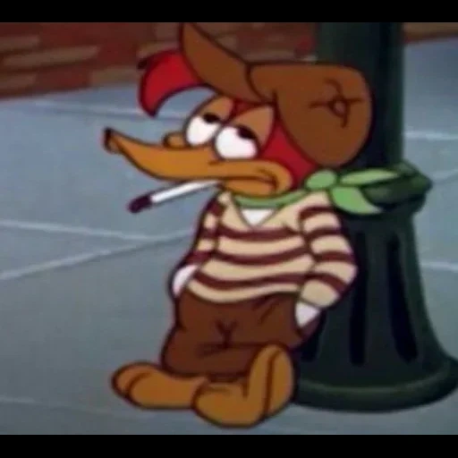 re artù, picchiarello, woodwood woody con sigaretta, personaggi woodwood woody, dog woody woodpecker