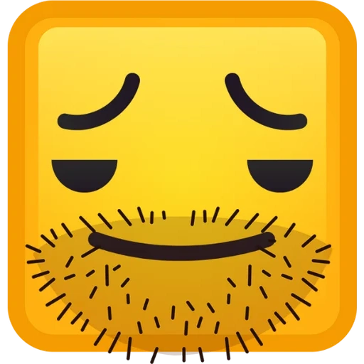 emoji smile, barba sonriente, sonrisa genial, sonrisa caucásica