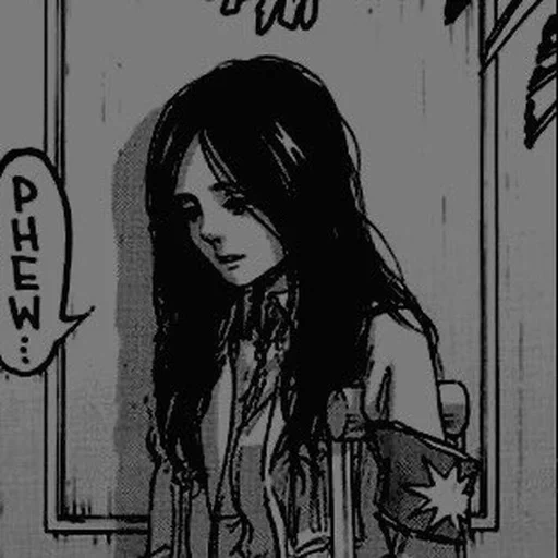 young woman, anime girl, pieck attack of the titans, sad anime girl, pieck attack on titan screen