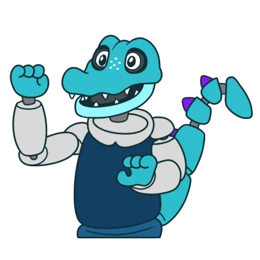 froki, um brinquedo, crocodilo azul