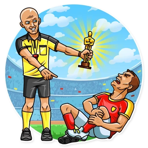 tangkapan layar, stiker sepak bola, stiker telegram, set stiker, karikatur lucu tentang sepak bola