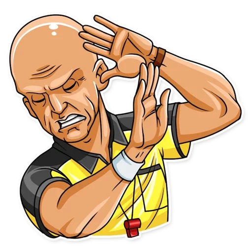 telegram stickers, steer referee, sticker cherchesov, football stickers for telegram, styler judge