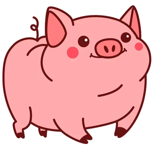 valera pig, styker swin, aufkleber für telegramm, schweinfichte, gravity holz pukhlya