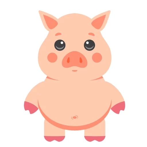 cochon rose, clipart pig, cochon rose, cochon de dessin animé, grand film sur le porcelet