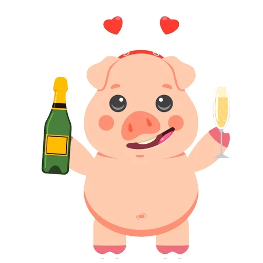grynyan, porco, porco rosa, porco de desenho animado, leitão de desenho animado