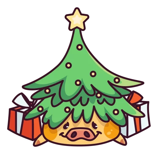 christmas tree, christmas tree new year, new year's tree cartoon, new year christmas trees cartoon