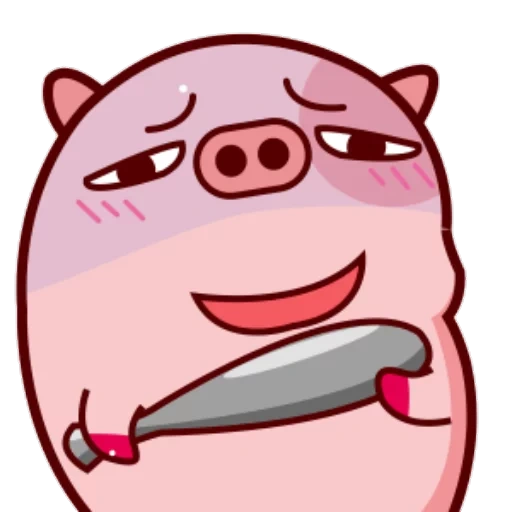 cochon, logo de porc, le cochon est doux, le cochon rit, le cochon est drôle