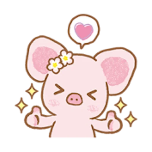 piggi kawai, beaux cochons kawaii, dessins kawaii mignons, petits dessins kawaii, dessins kawaii esquisse des porcs